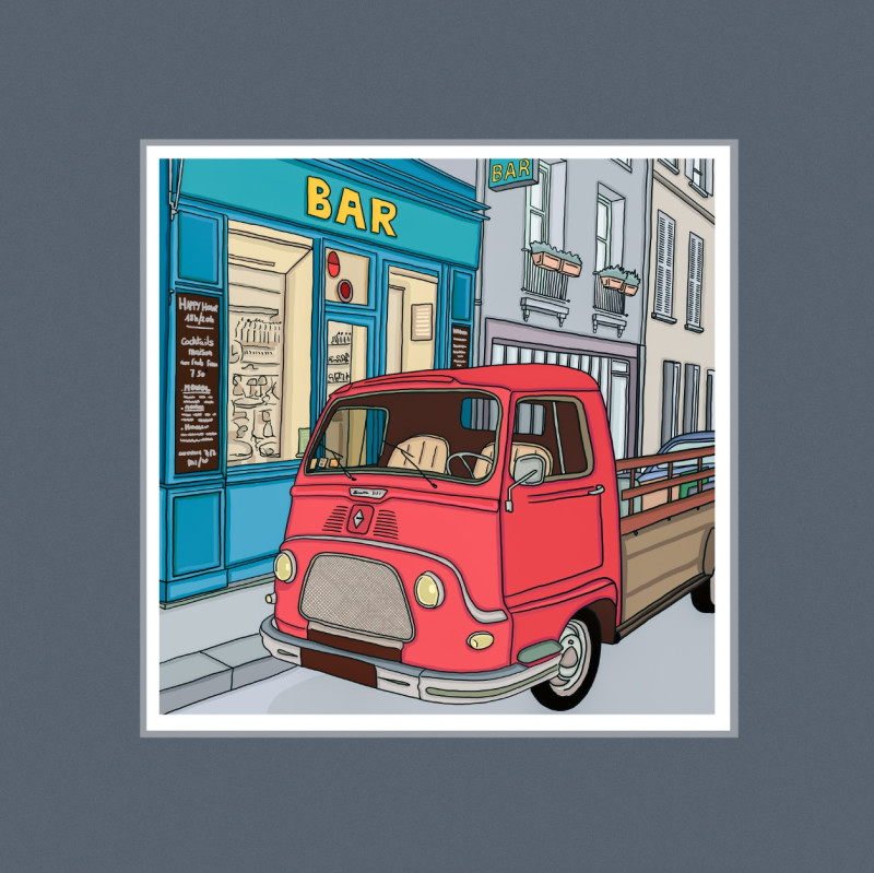 Camion rouge par antoine meurant